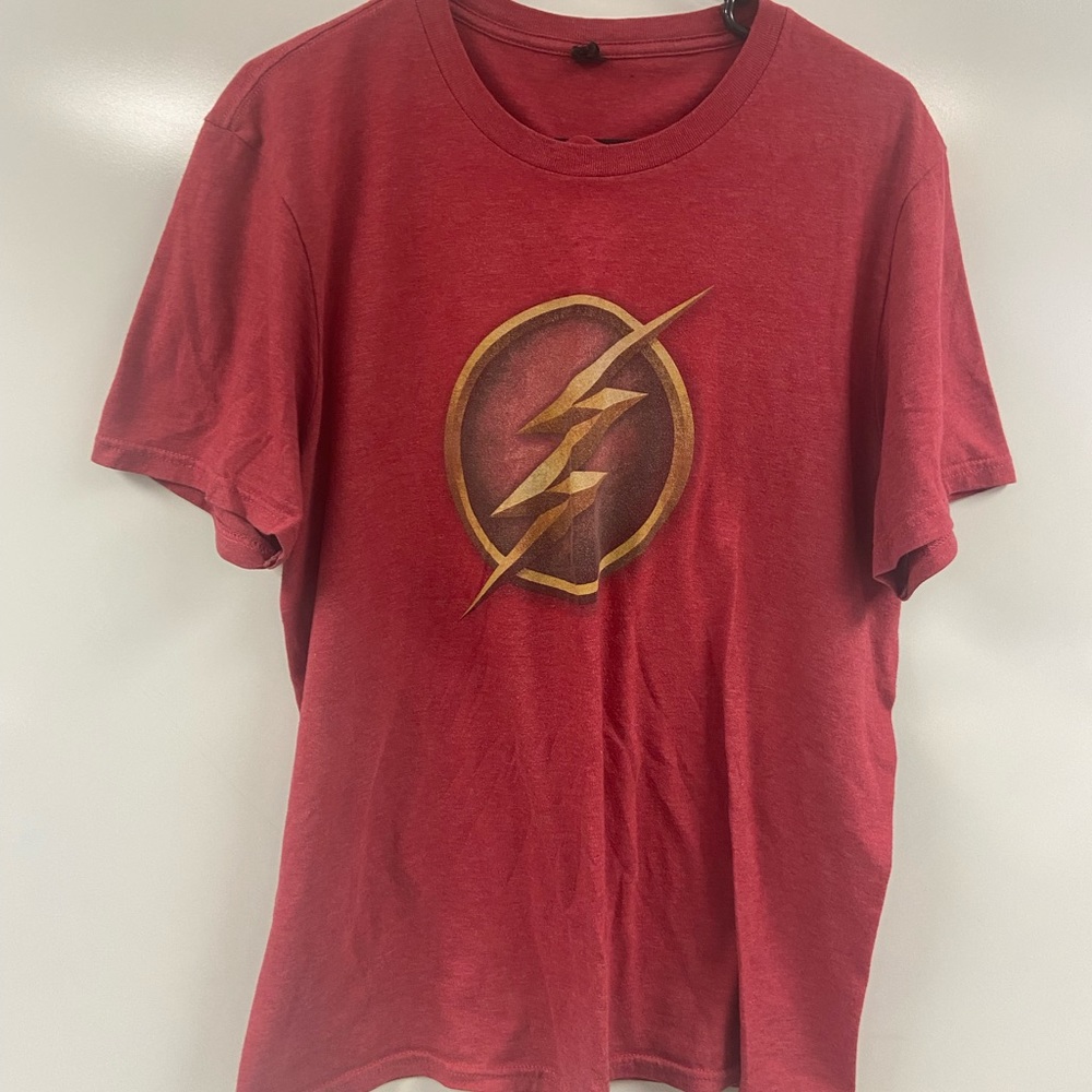 The Flash DC Comics CW Red T-Shirt Small Retro Vintage Look Lightning Unisex-L